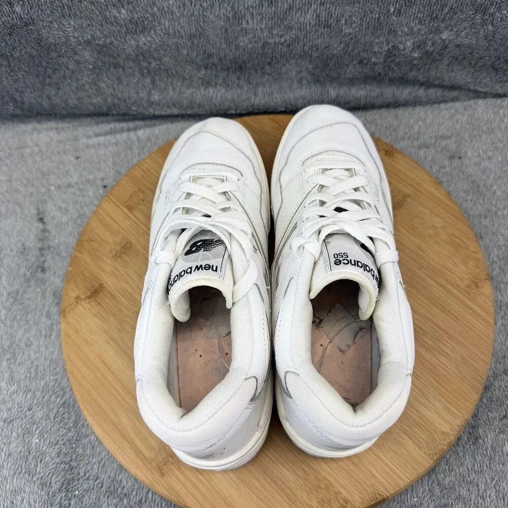 New Balance 550 Shoes Mens Size 8 D White Leather Basketball BB550PB1 Sneakers